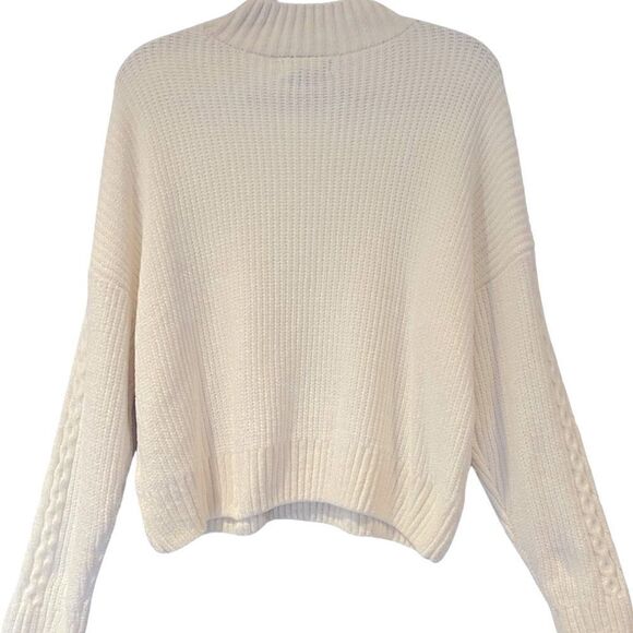 Rachel Zoe Women’s Cable Knit Sweater. Size XLarge Color: Ivory - Picture 2 of 7
